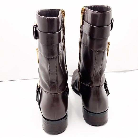 {Michael Kors} Gansevoort Leather Mid-Calf Boot' - Picture 6 of 16
